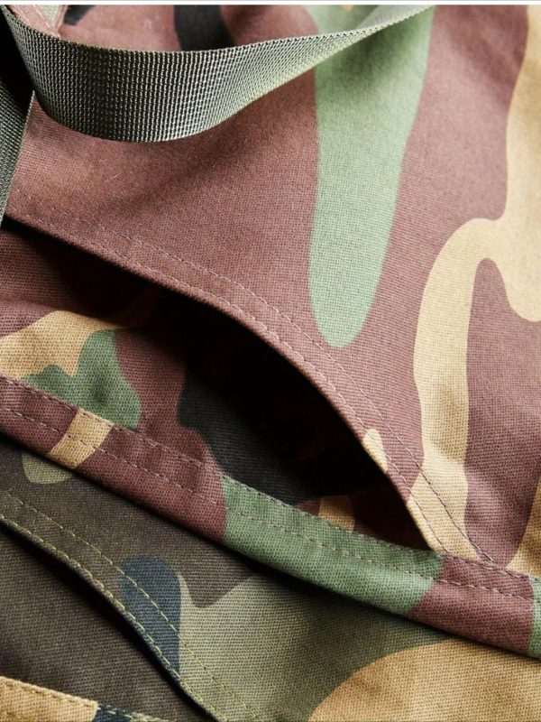 summer camouflage work shorts for men, 2025 new american retro streetwear brand, heavy multi pocket casual straight pants