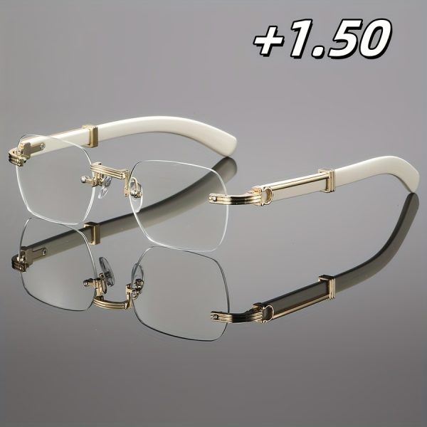 gigula men's retro neutral reading glasses anti fatigue metal hinges, lightweight and durable plastic frame, 100 400 degree prescription, black and golden accents, suitable for office, home and computer use