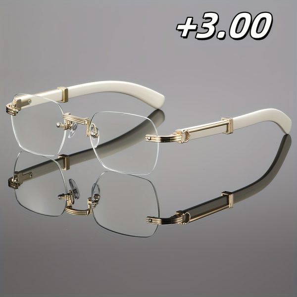 gigula men's retro neutral reading glasses anti fatigue metal hinges, lightweight and durable plastic frame, 100 400 degree prescription, black and golden accents, suitable for office, home and computer use