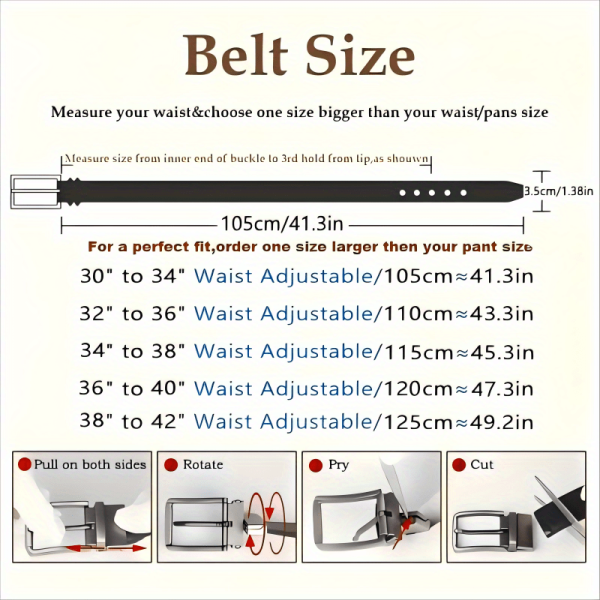 men's leather ratchet belt and pin buckle belt 3pcs, business casual fashionable belt, suitable for matching with jeans, casual pants or suit pants, it can be used as gift, for relatives and friends, adjustable length pin buckle beltt