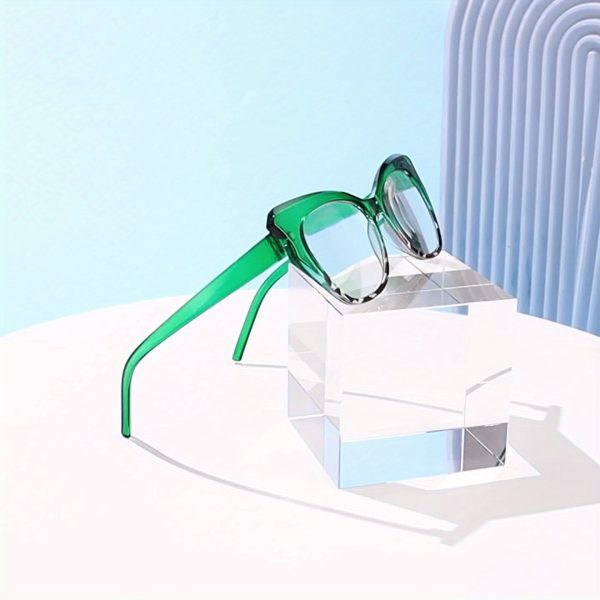 1 pair minimalist butterfly cat eye reading glasses, anti blue light hd presbyopic eyewear, ac lens, pc frame, full rim, for men and women