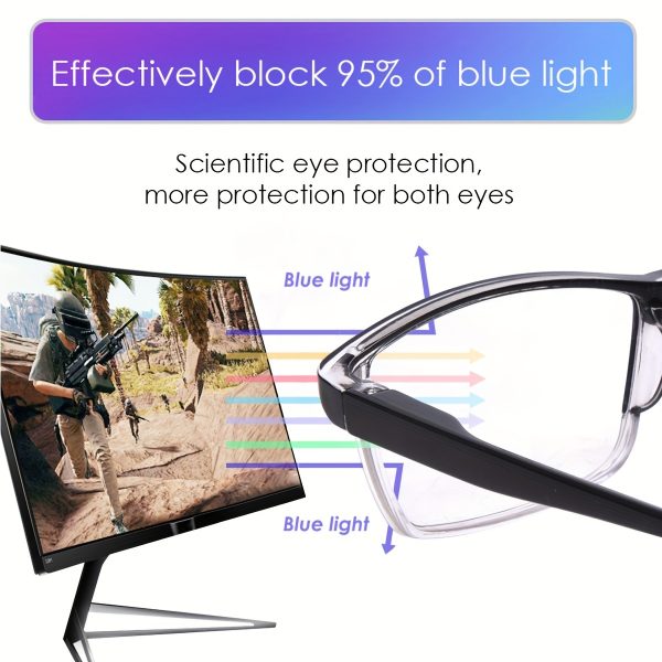 luff men's 4 pack reading glasses anti blue light, portable & ultra light computer readers for men and women, digital eye strain, modern frames, highquality lenses, vision care, office workers