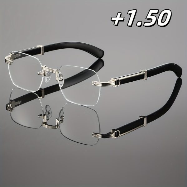 gigula men's retro neutral reading glasses anti fatigue metal hinges, lightweight and durable plastic frame, 100 400 degree prescription, black and golden accents, suitable for office, home and computer use
