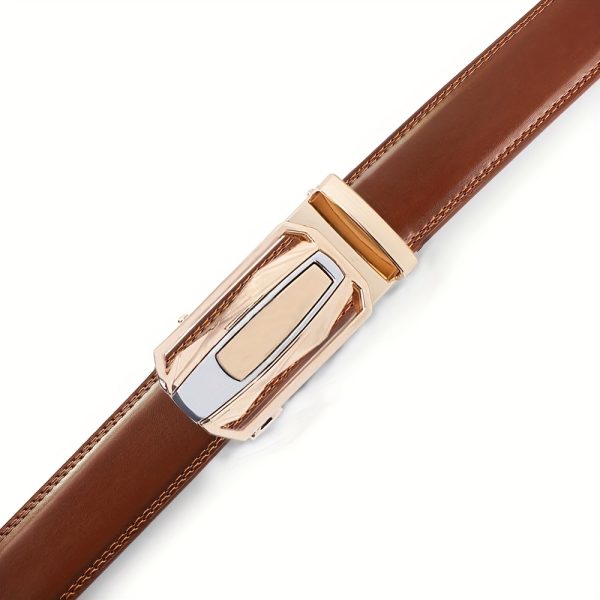 men's leather ratchet belt and pin buckle belt 3pcs, business casual fashionable belt, suitable for matching with jeans, casual pants or suit pants, it can be used as gift, for relatives and friends, adjustable length pin buckle beltt