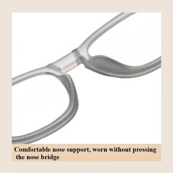ultralight square reading glasses for women & men high definition presbyopia lenses, +75 225 strength, fashionable lightweight plastic frame for st. patrick's day, mother's day, father's day gift