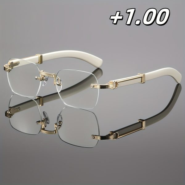 gigula men's retro neutral reading glasses anti fatigue metal hinges, lightweight and durable plastic frame, 100 400 degree prescription, black and golden accents, suitable for office, home and computer use