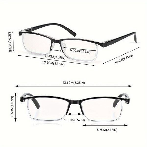 luff men's 4 pack reading glasses anti blue light, portable & ultra light computer readers for men and women, digital eye strain, modern frames, highquality lenses, vision care, office workers