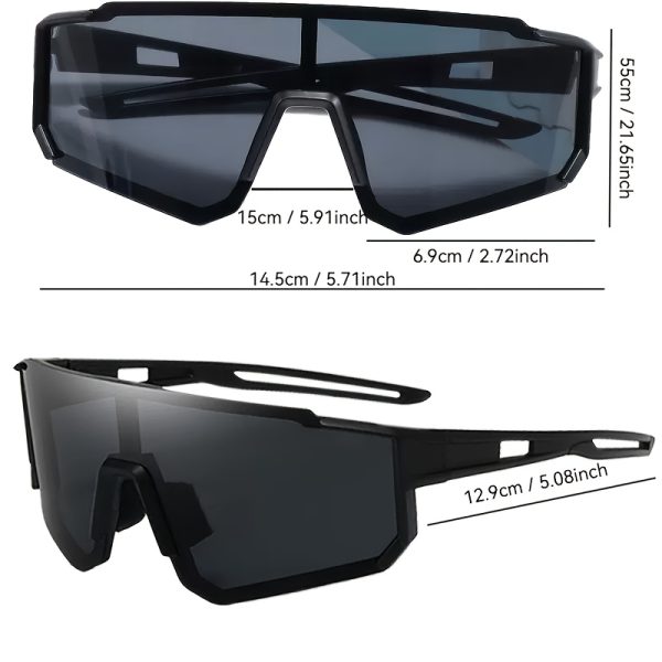 3pcs large frame fashion glasses, suitable for men and women party, shooting props, perfect accessories windproof and durable ac lenses, pc frames for men women