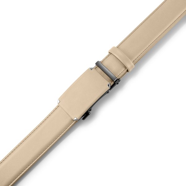 2pcs men's genuine genuine leather ratchet belt, 1.75inch adjustable dress waistband, cut to size design, business style, automatic buckle, for valentine's day, father's day