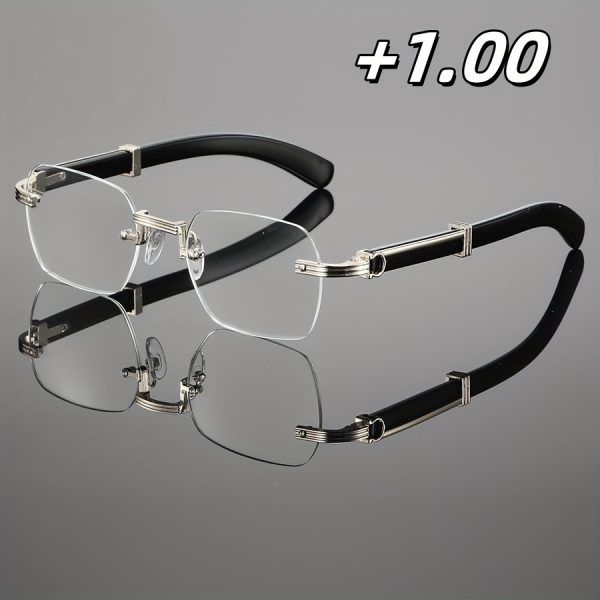 gigula men's retro neutral reading glasses anti fatigue metal hinges, lightweight and durable plastic frame, 100 400 degree prescription, black and golden accents, suitable for office, home and computer use