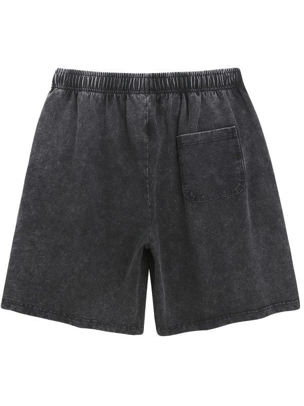 60% cotton +40% polyester black casual shorts with crosses and ephesians 3:20 print for daily wear