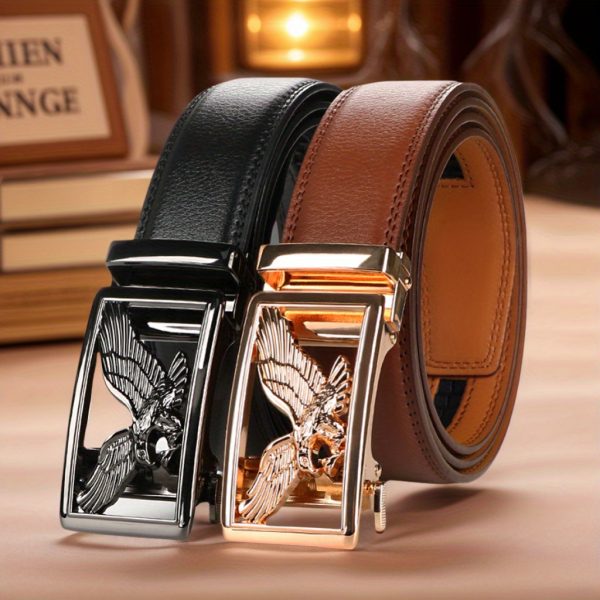 2pcs genuine leather belt for men, 1 3u002f 8