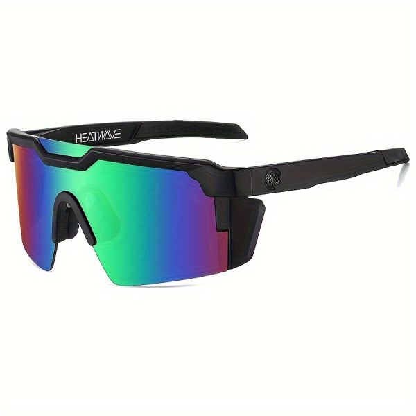 unisex luxury blue mirror glasses high quality protection, anti blue light, retro sporty design with pink accents, durable pc frame for men & women, casual & outdoor use, stylish eyewear, modern eyewear, lightweight eyewear