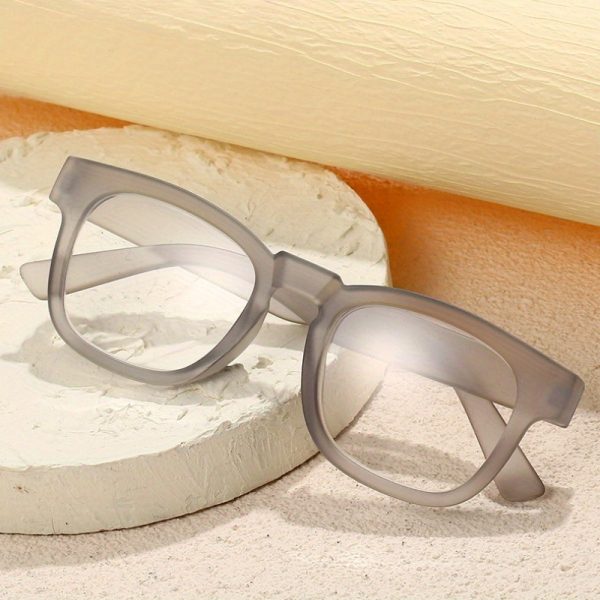 ultralight square reading glasses for women & men high definition presbyopia lenses, +75 225 strength, fashionable lightweight plastic frame for st. patrick's day, mother's day, father's day gift