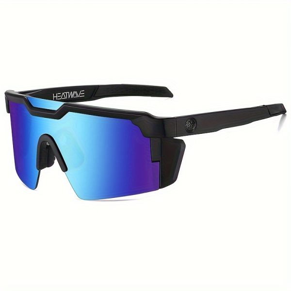 unisex luxury blue mirror glasses high quality protection, anti blue light, retro sporty design with pink accents, durable pc frame for men & women, casual & outdoor use, stylish eyewear, modern eyewear, lightweight eyewear