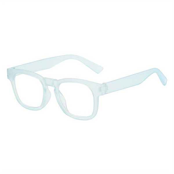 ultralight square reading glasses for women & men high definition presbyopia lenses, +75 225 strength, fashionable lightweight plastic frame for st. patrick's day, mother's day, father's day gift