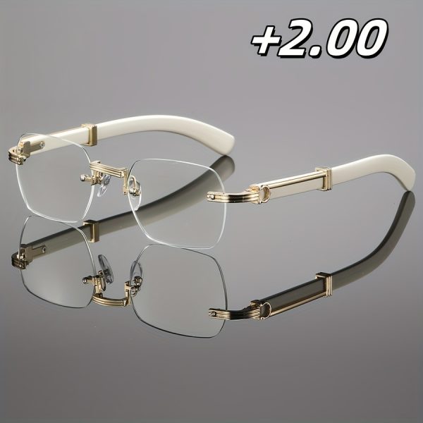 gigula men's retro neutral reading glasses anti fatigue metal hinges, lightweight and durable plastic frame, 100 400 degree prescription, black and golden accents, suitable for office, home and computer use