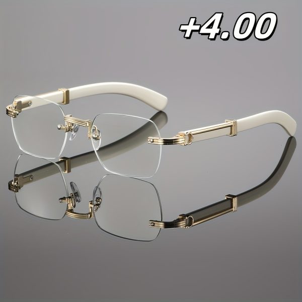 gigula men's retro neutral reading glasses anti fatigue metal hinges, lightweight and durable plastic frame, 100 400 degree prescription, black and golden accents, suitable for office, home and computer use