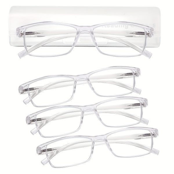 luff men's 4 pack reading glasses anti blue light, portable & ultra light computer readers for men and women, digital eye strain, modern frames, highquality lenses, vision care, office workers