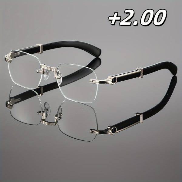 gigula men's retro neutral reading glasses anti fatigue metal hinges, lightweight and durable plastic frame, 100 400 degree prescription, black and golden accents, suitable for office, home and computer use