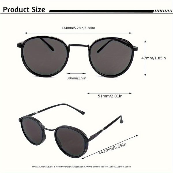 vintage classic style glasses round tac lens fashion tr+metal small frame ultralight casual cool men's lentes women party 2025 new glasses, decors photo props, ideal choice for gifts complete set with case